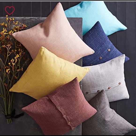 West Elm Silk Hand-Loomed Pillow Cover 20” Square - Picture 2 of 3